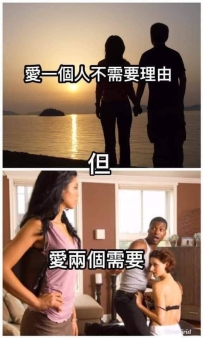 愛一個人不需要理由  但愛兩個需要
